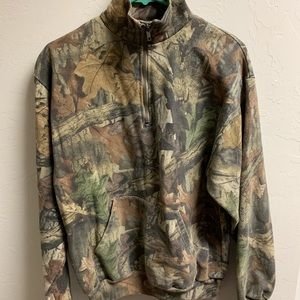 Camo 3/4 zip sweatshirt.
